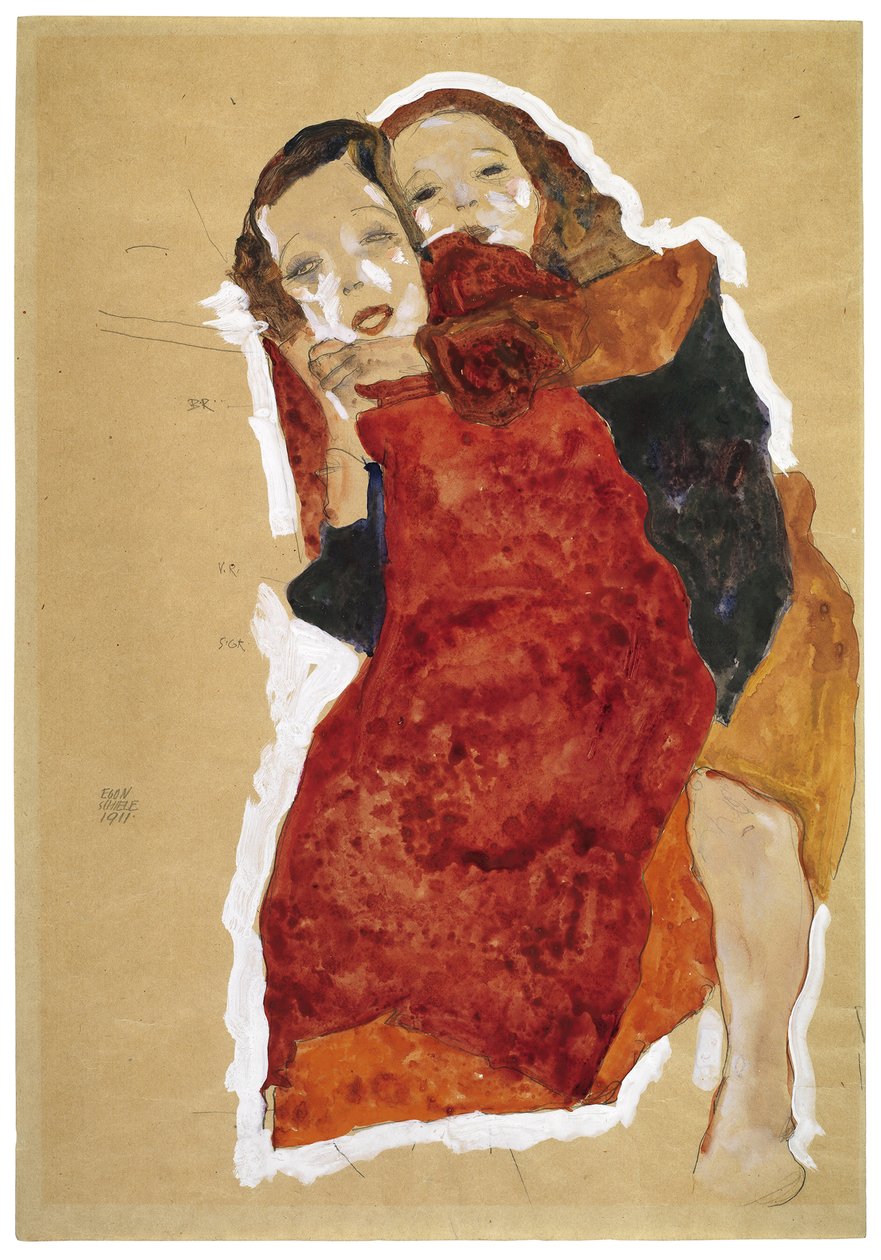 فتاتان par Schiele ، Egon (1890-1918) بواسطة ايغون شييل