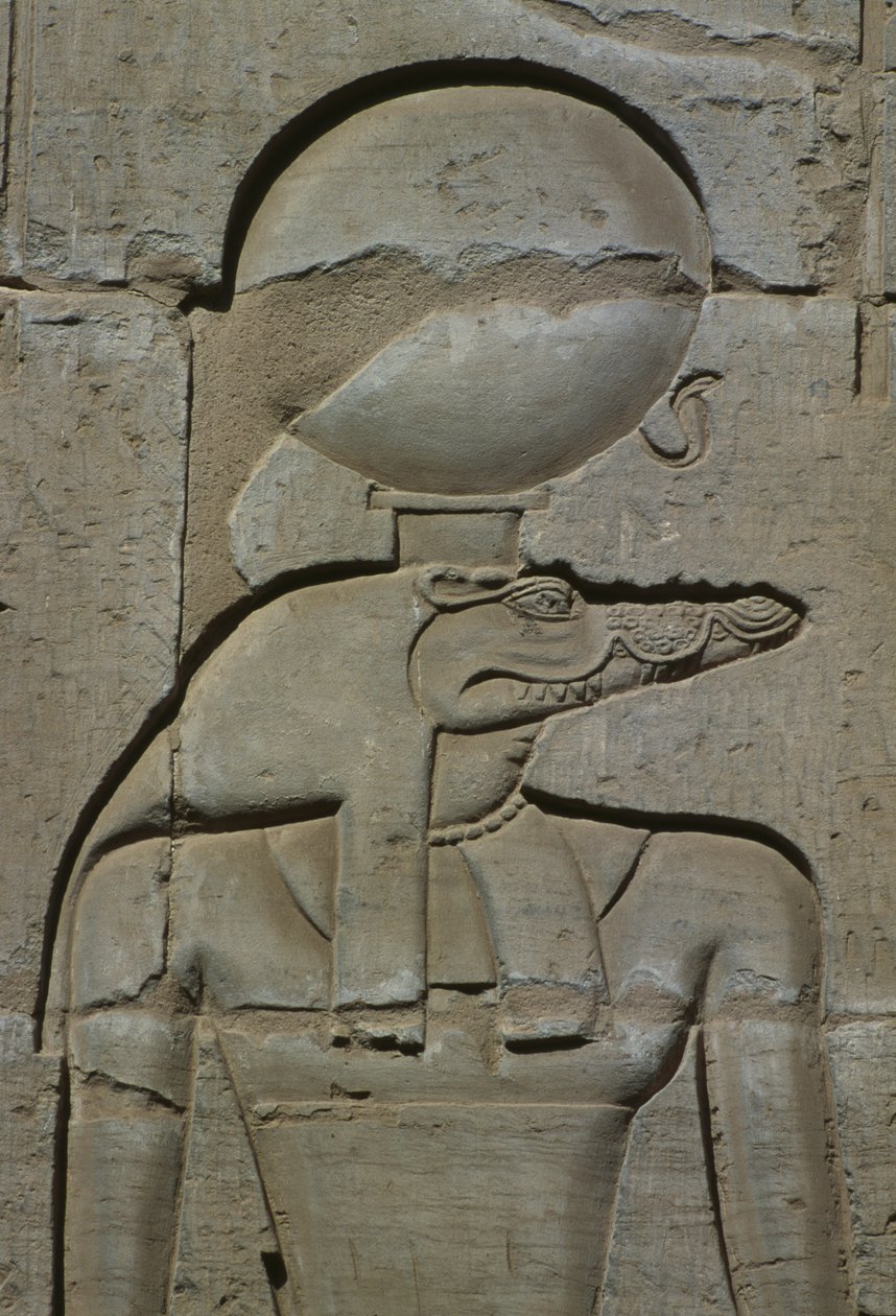 التفاصيل من الإغاثة ، حجر Sobek بواسطة مصري