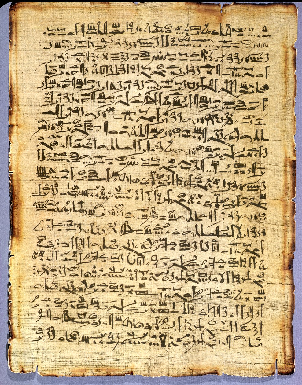 نسخة طبق الأصل من ورق البردي الطبي إدوين سميث ، يعود أصله إلى 1600-1500 قبل الميلاد (ورق البردي) بواسطة مصري