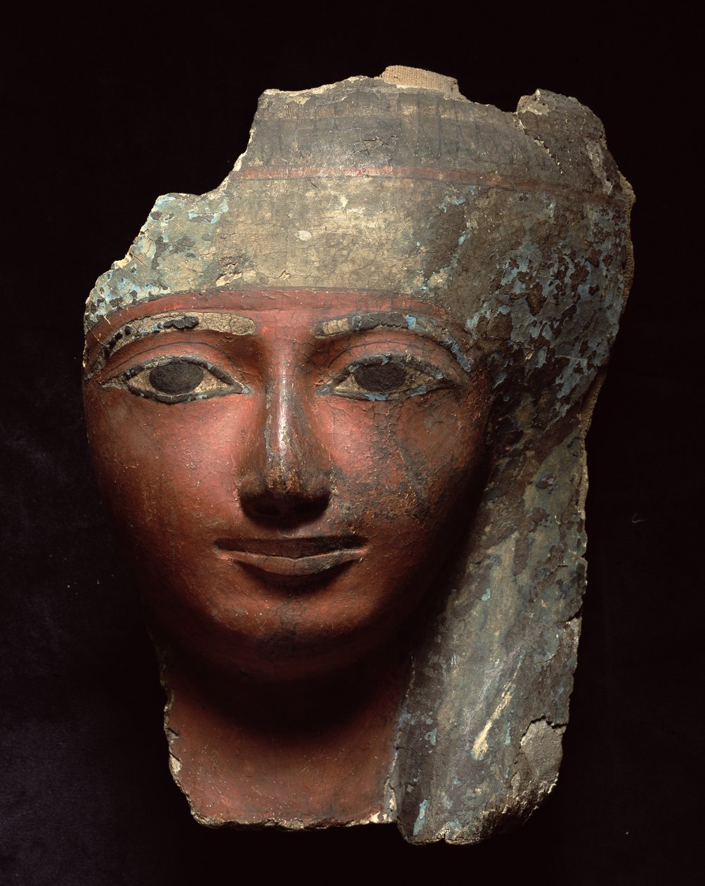 قناع المومياء ، المملكة الحديثة ، الأسرة 19 إلى 20 (1295-1069 قبل الميلاد) (كارتوناج مطلي) بواسطة مصري