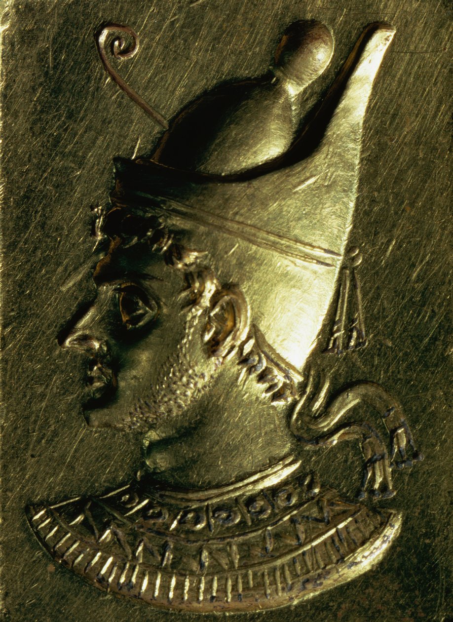 خاتم يصور بطليموس السادس Pilometor (c.186-c.145 قبل الميلاد) (ذهبي) بواسطة الفترة البطلمية المصرية