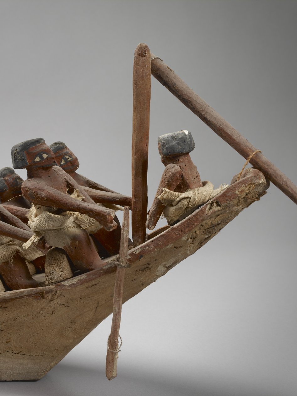 القارب الجنائزي النموذجي ، من بني حسن ، ربما المملكة الوسطى ، c.2060-1786 تفاصيل وسائط مختلطة 107032 بواسطة مصري