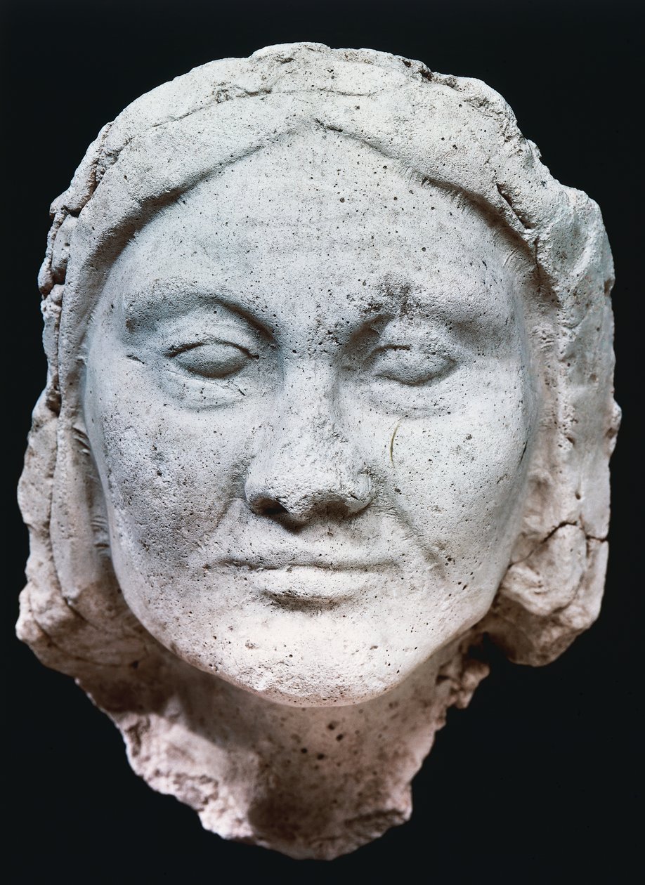 Head of an old woman, Amarna Period (gypsum) بواسطة الأسرة الثامنة عشر المصرية