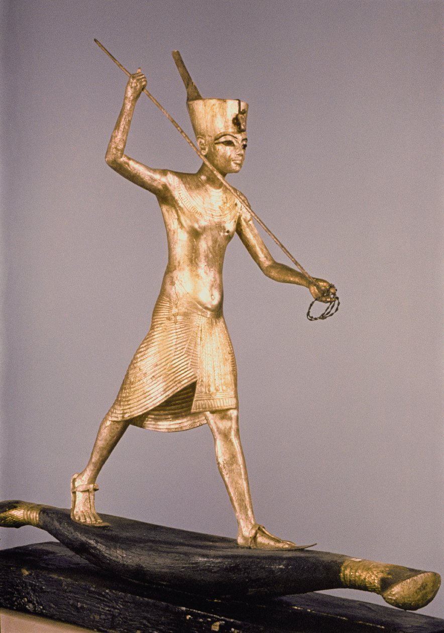 هاربونر ، من قبر توت عنخ آمون (1370-1352 قبل الميلاد) المملكة الحديثة (البرونز والخشب المذهب) بواسطة الأسرة الثامنة عشر المصرية