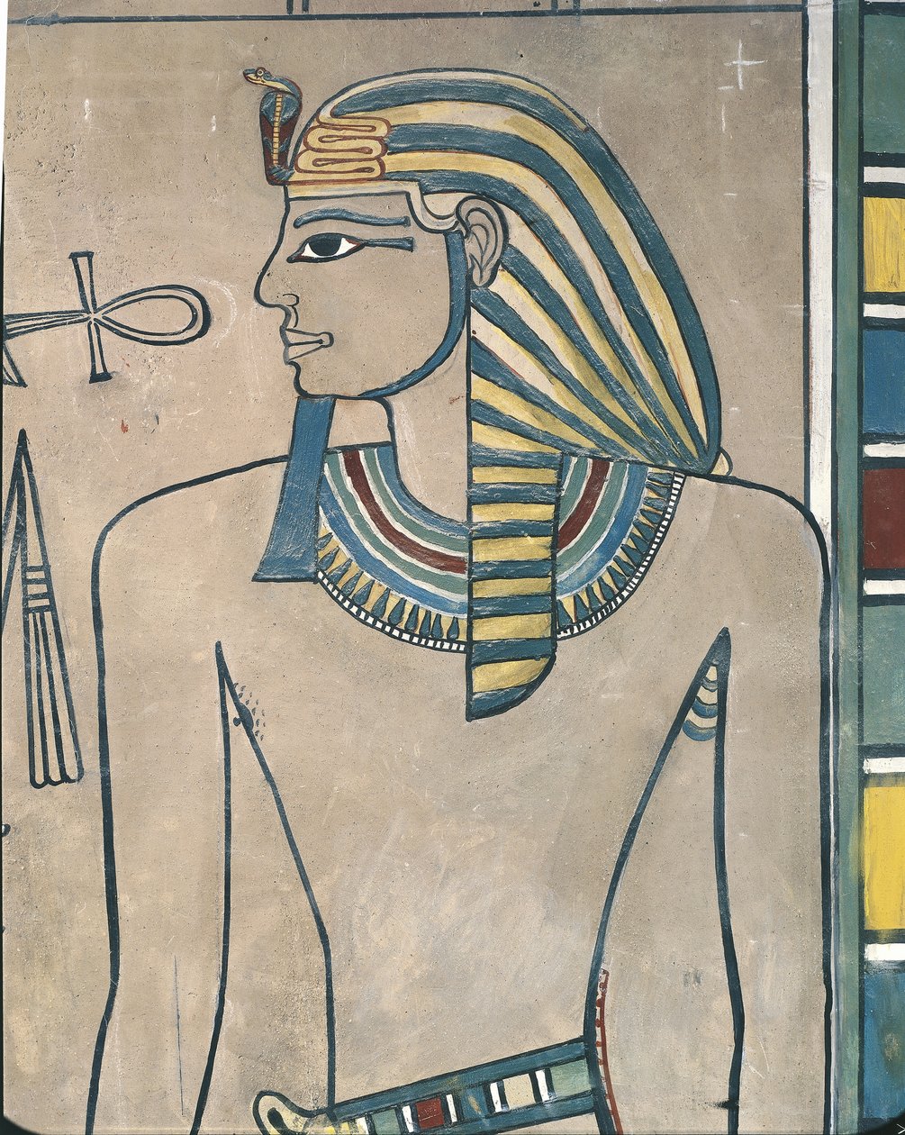 مصر ، طيبة القديمة ، وادي الملوك ، جدارية للفرعون أمنحتب الثالث بواسطة الأسرة المصرية التاسعة عشرة