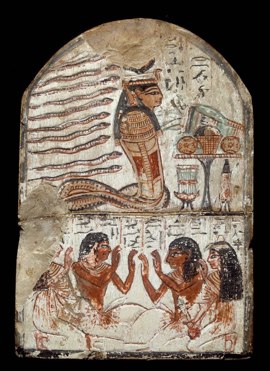 الآثار المصرية: شاهدة للنحات كين ، حرفي في دير المدينة. فترة رمسيس الثاني (1290-1224 قبل الميلاد) بوردو ، متحف آكيتين بواسطة الأسرة المصرية التاسعة عشرة