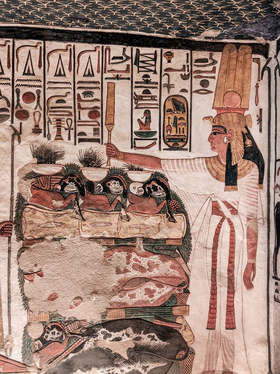 عرض نفرتاري الآخرة (الرسم على الحائط) بواسطة الأسرة المصرية التاسعة عشرة