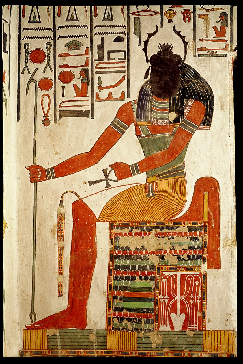 الإله خيبري ، من مقبرة نفرتاري ، المملكة الجديدة (رسم جداري) بواسطة الأسرة المصرية التاسعة عشرة