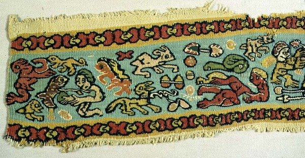 نسيج متعدد الألوان ، مصري ، الفترة القبطية من القرن الرابع إلى الثاني عشر (نسيج) بواسطة مصري مصري