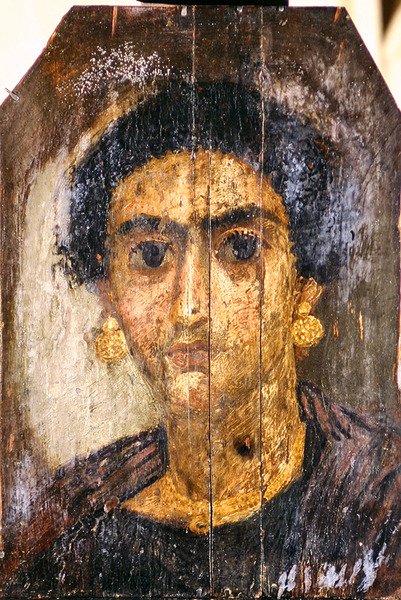 صورة لامرأة ، حوالي 100-300 (لوحة على لوحة) بواسطة مصري مصري