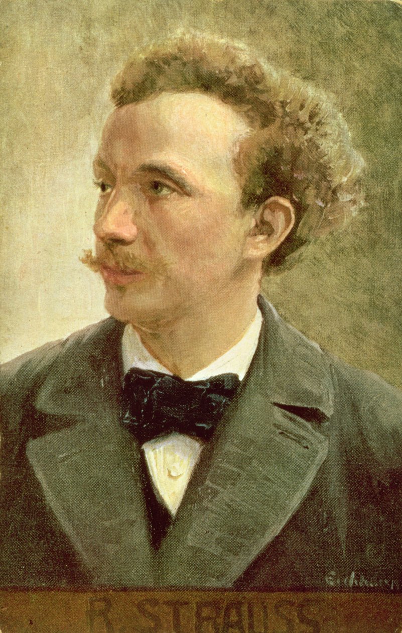 بطاقة بريدية لريتشارد شتراوس (1864-1949) حوالي عام 1914 (ليثو ملون) بواسطة Eichhorn Eichhorn