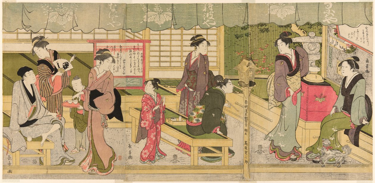 الغرفة الأمامية لـ Naniwaya (Naniwaya misesaki) بواسطة Eisōsai Chōki
