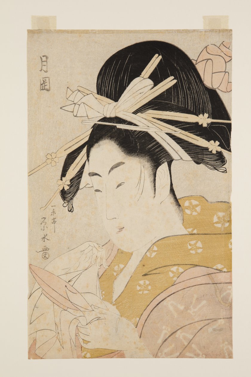 المحظية Tsukioka من مؤسسة Hyogo (طباعة خشبية ملونة) بواسطة إيسوي إيشيراكوتي