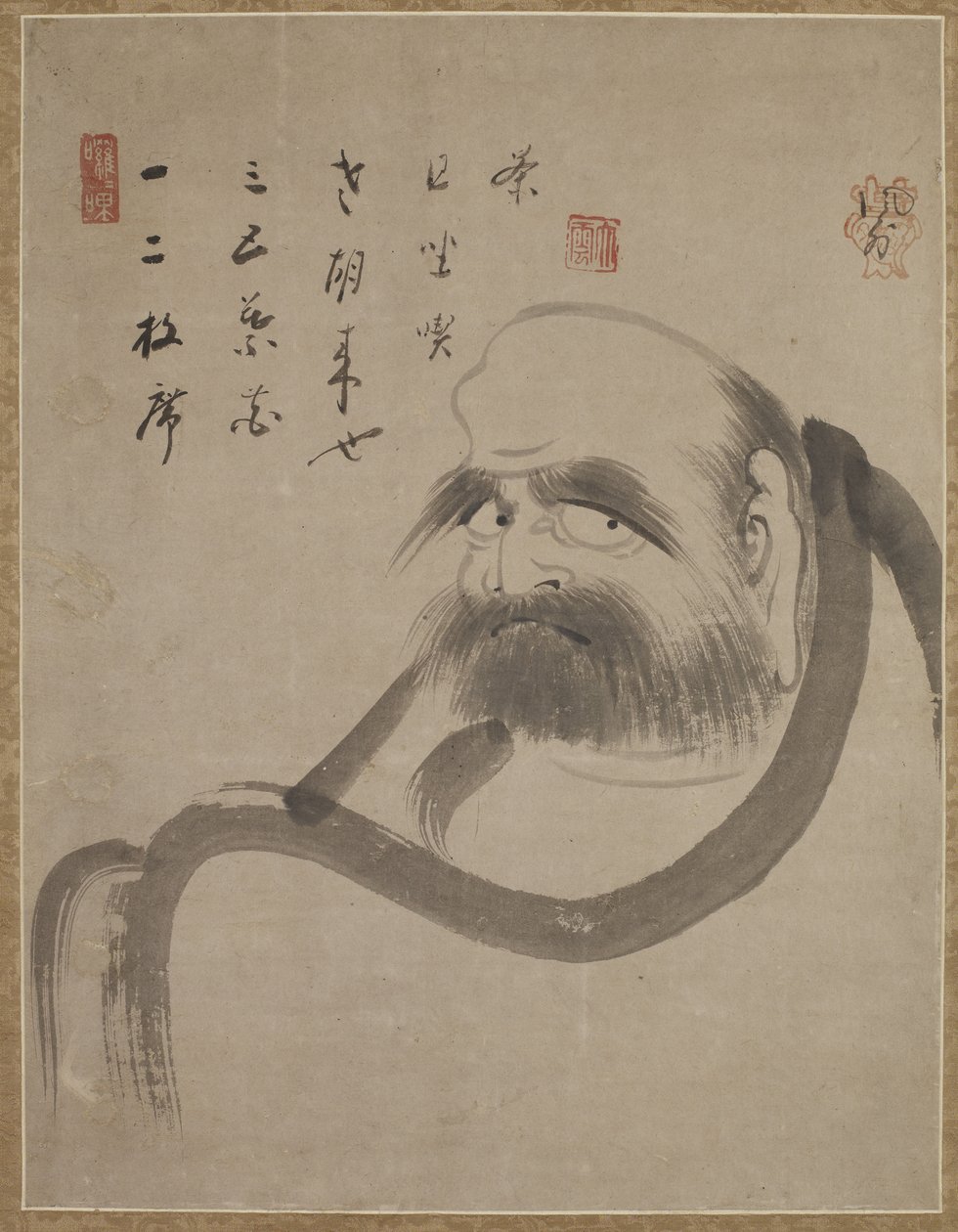 Bodhidharma ، c.1645 (حبر على ورق) بواسطة إيكون فوجاي إيكون فوجاي