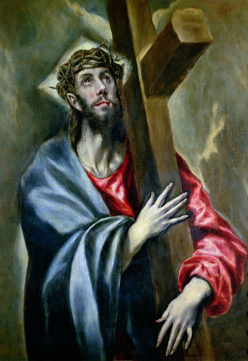 المسيح Clasping the Cross، 1600-10 بواسطة إل جريكو