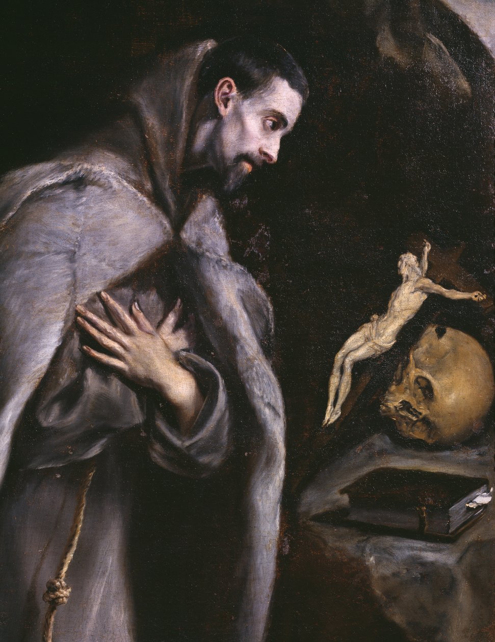 تأمل القديس فرنسيس ، c.1586-92 بواسطة إل جريكو