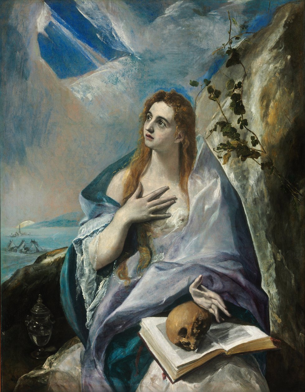 "La Madeleine repentante" Peinture de Domenikos Theotokopoulos dit El Greco (1541-1614) 16eme siecle - El Greco ، Dominican (1541-1614) - 1577 - زيت على قماش - 156،5x121 - Szepmuveszeti Muzeum ، بودابست بواسطة إل جريكو