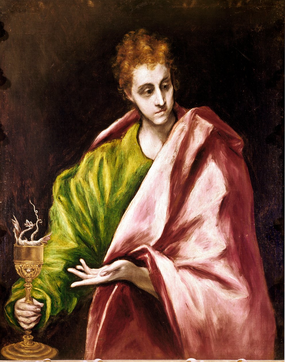 Apostolate of the Cathedrale of Toledo: The Apotre Saint John the Evangelist. Painting by Domenikos Theotokopoulos dit El Greco (1540-1614) بواسطة إل جريكو