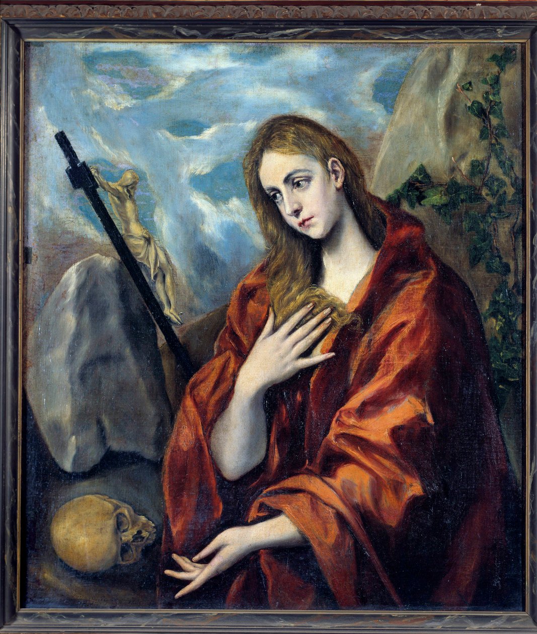 La Madeleine repentante Painting (Vanita) by Domenikos Theotokopoulos dit El Greco (1541-1614) 17th century Sitges. Cau Ferrat Museum بواسطة إل جريكو
