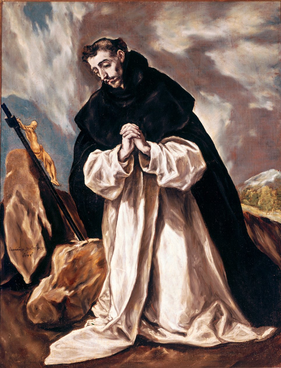 سانت دومينيكا في الصلاة لوحة دومينيكوس ثيوتوكوبولوس ديت إل جريكو (1541-1614) 1598-1603 الشمس. 120x88 سم كاتدرائية طليطلة (طليطلة) بواسطة إل جريكو