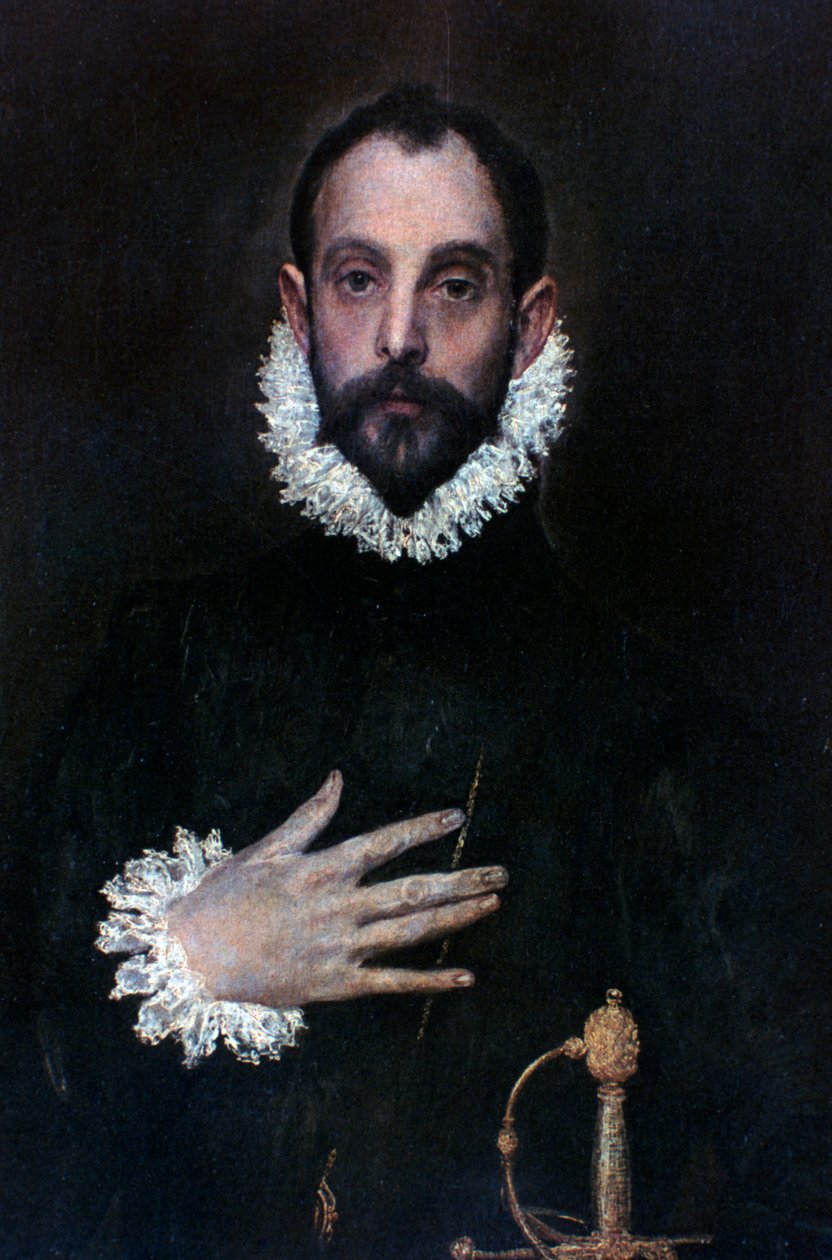 النبيل بيده على صدره ، c1577-1584 بواسطة إل جريكو
