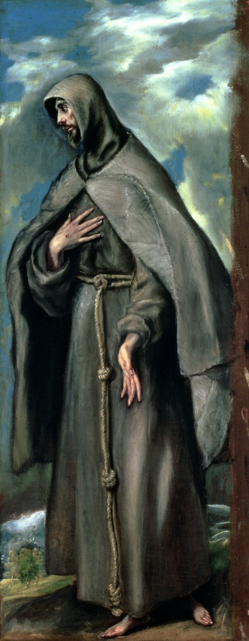 القديس فرنسيس الأسيزي (c.1182-1220) بواسطة إل جريكو
