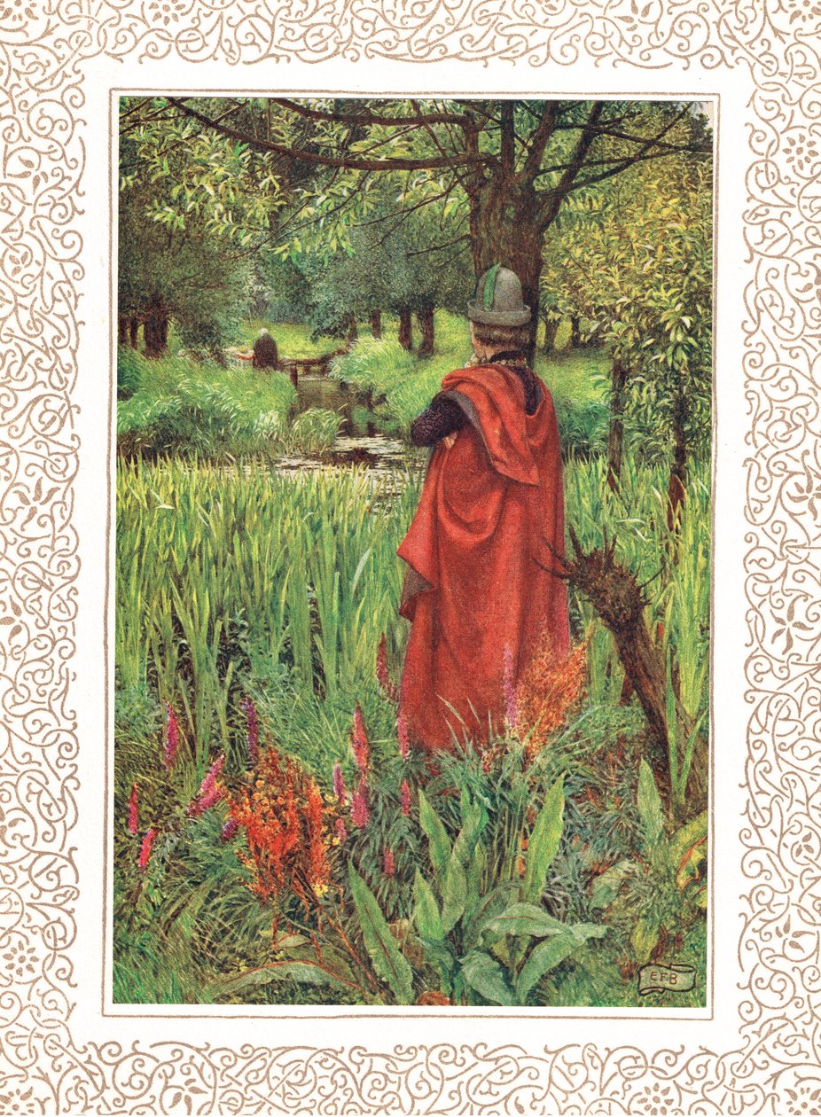 وداعًا يا ليلى الجميلة، رسم توضيحي من "قصائد الملك" ألفريد تينيسون (1809-1892)، نشره هودر وستوتون بواسطة إليانور فورتسكو بريكديل