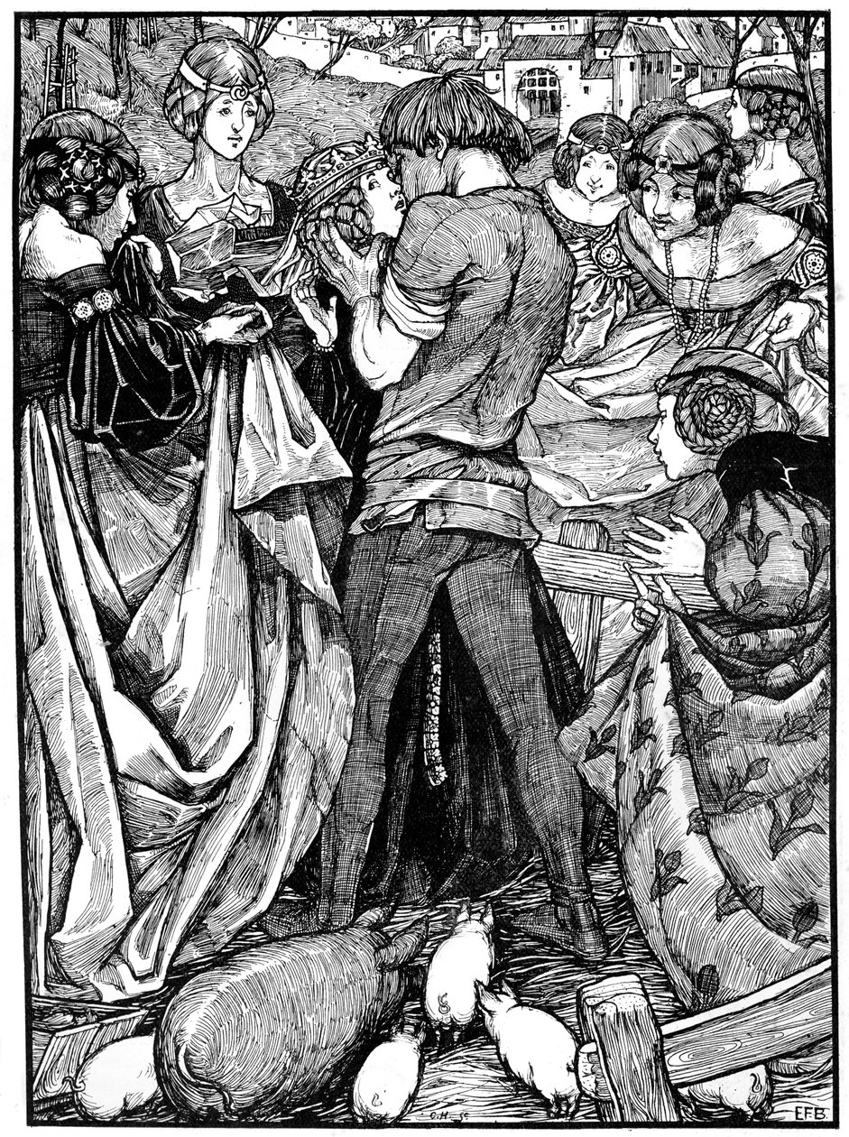 الأميرة و Swineherd ، 1898. بواسطة إليانور فورتسكو بريكديل