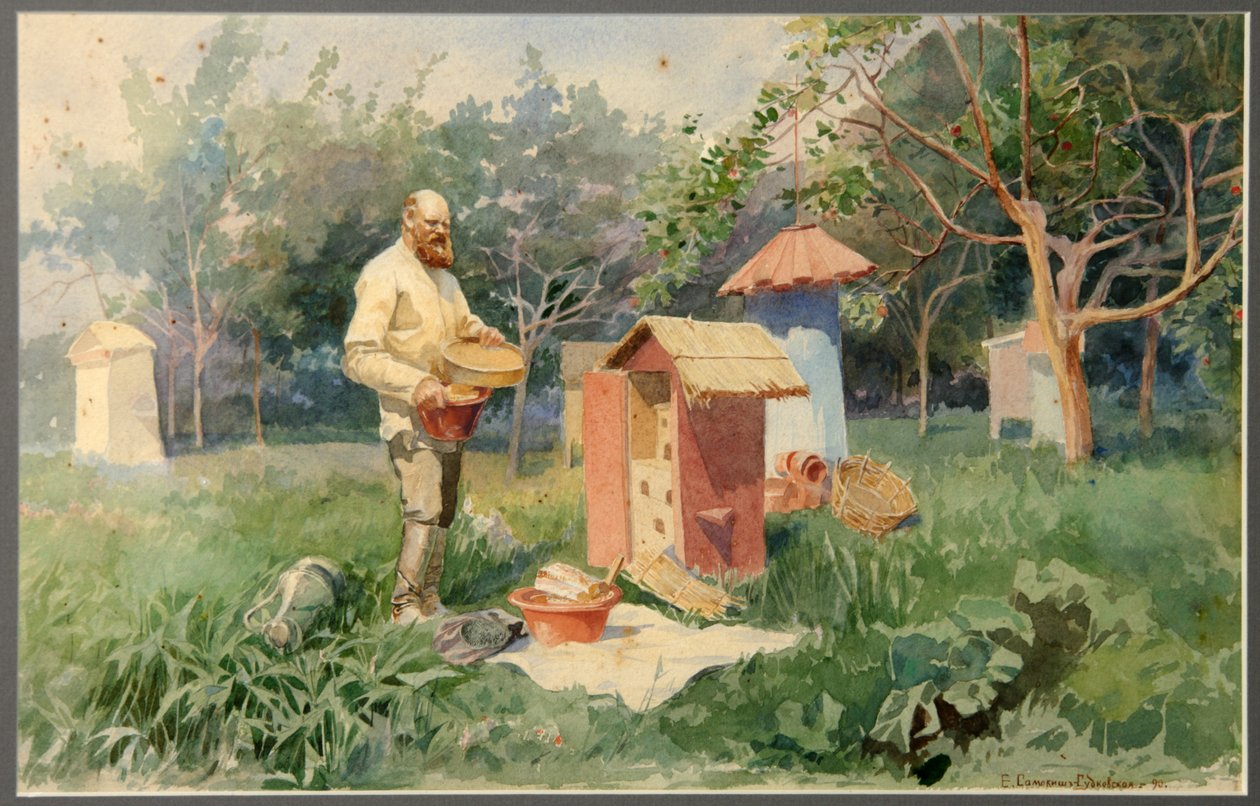 في ساحة النحل ، 1890 بواسطة إيلينا بتروفنا ساموكيش سودكوفسكايا