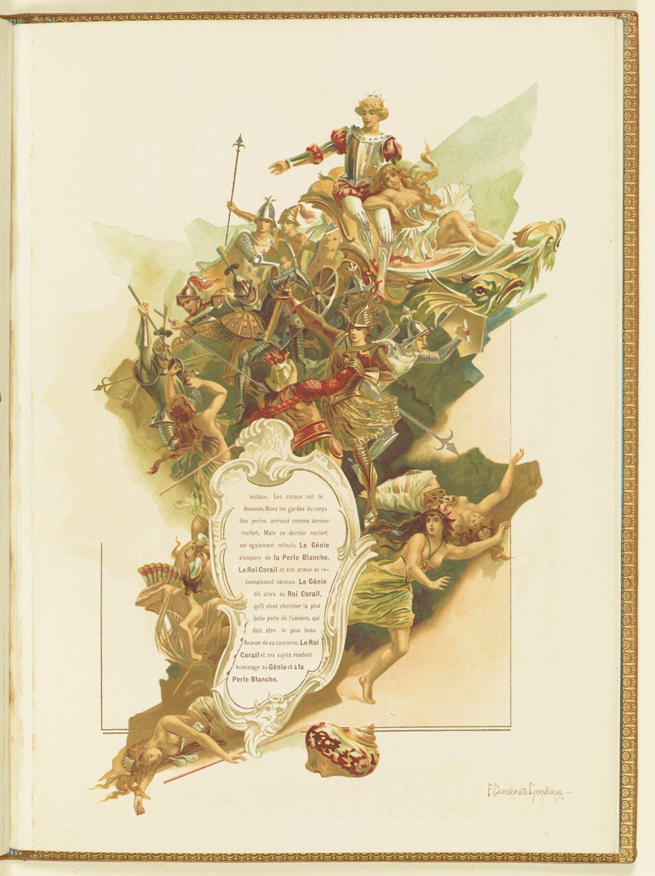 برنامج باليه لا بيرل لماريوس بيتيبا وريكاردو دريغو ، 1896. بواسطة إيلينا بتروفنا ساموكيش سودكوفسكايا
