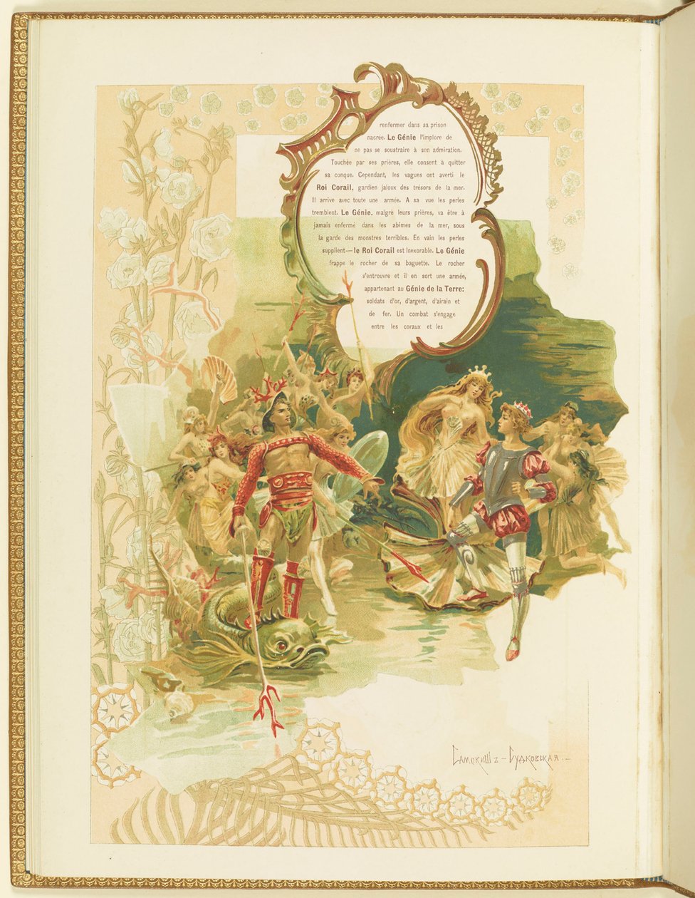برنامج باليه لا بيرل لماريوس بيتيبا وريكاردو دريغو ، 1896. بواسطة إيلينا بتروفنا ساموكيش سودكوفسكايا