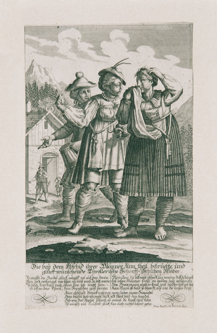الدفاع التيرولي لعام 1703: نساء Tyrollerische Scharff-Schützen بواسطة إلياس بيك