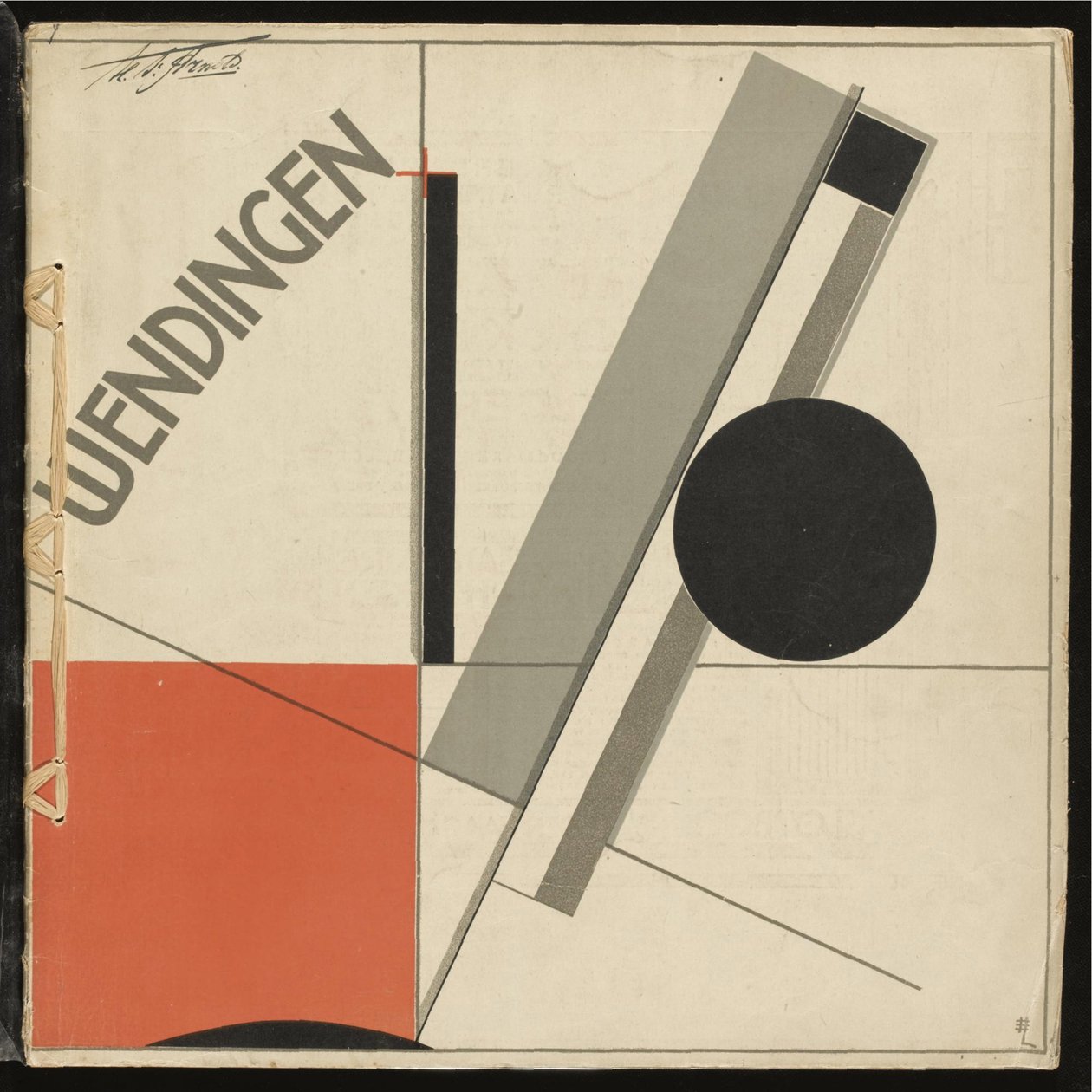 التقلبات والمنعطفات رقم 11 بواسطة Lissitzky ، El (1890-1941). طباعة حجرية ملونة ، مقاس: 33.2x33.2 بواسطة اليعازر ماركويتش ليسيتسكي