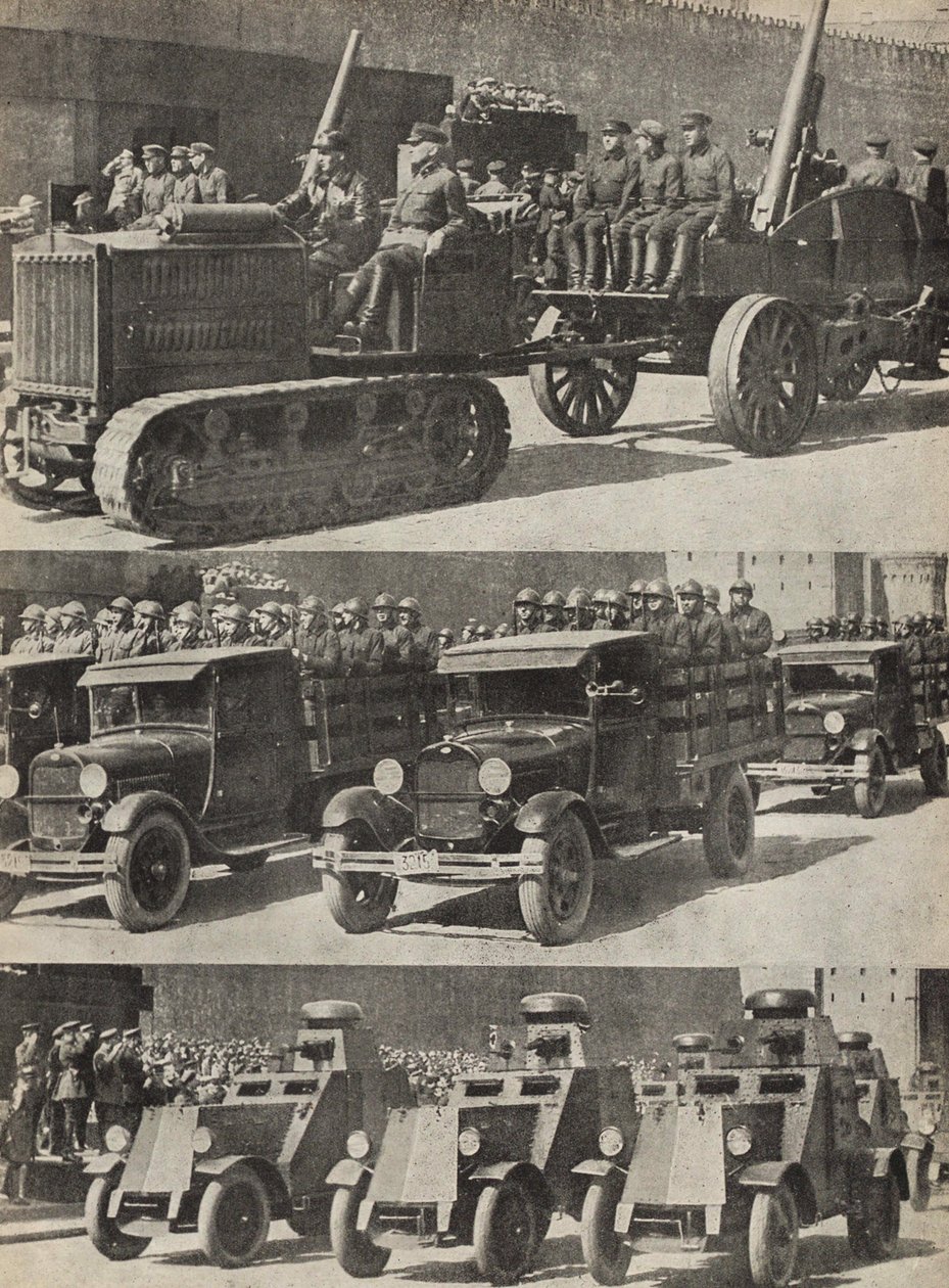 الجيش الأحمر. رسم توضيحي من اتحاد الجمهوريات الاشتراكية السوفياتية يبني الاشتراكية ، 1933. بواسطة اليعازر ماركويتش ليسيتسكي