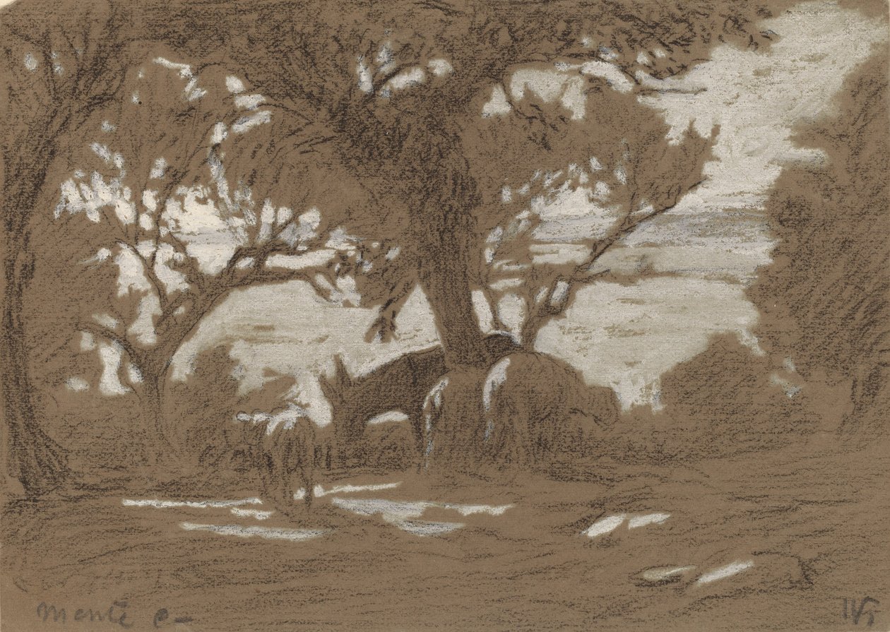 جبل كولونولا - رعي الأغنام على بحيرة تراسيمينو ، ج. 1878. بواسطة اليهو فيدر
