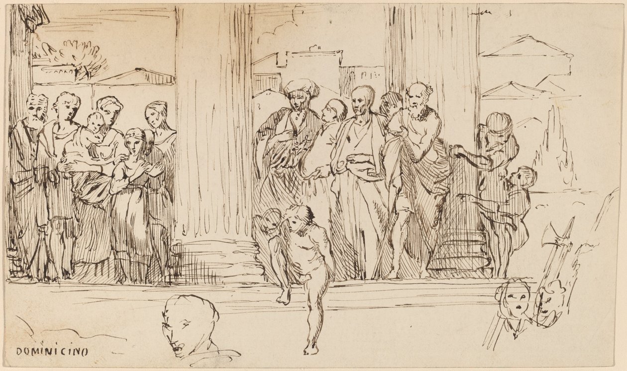 الدراسة بعد Domenichino بواسطة اليهو فيدر