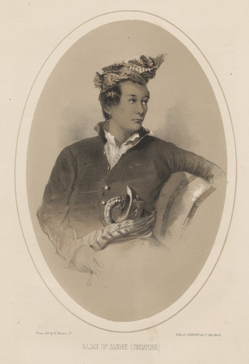 راجاه جاهور (سنغافورة) ، 1855 بواسطة إليفاليت براون