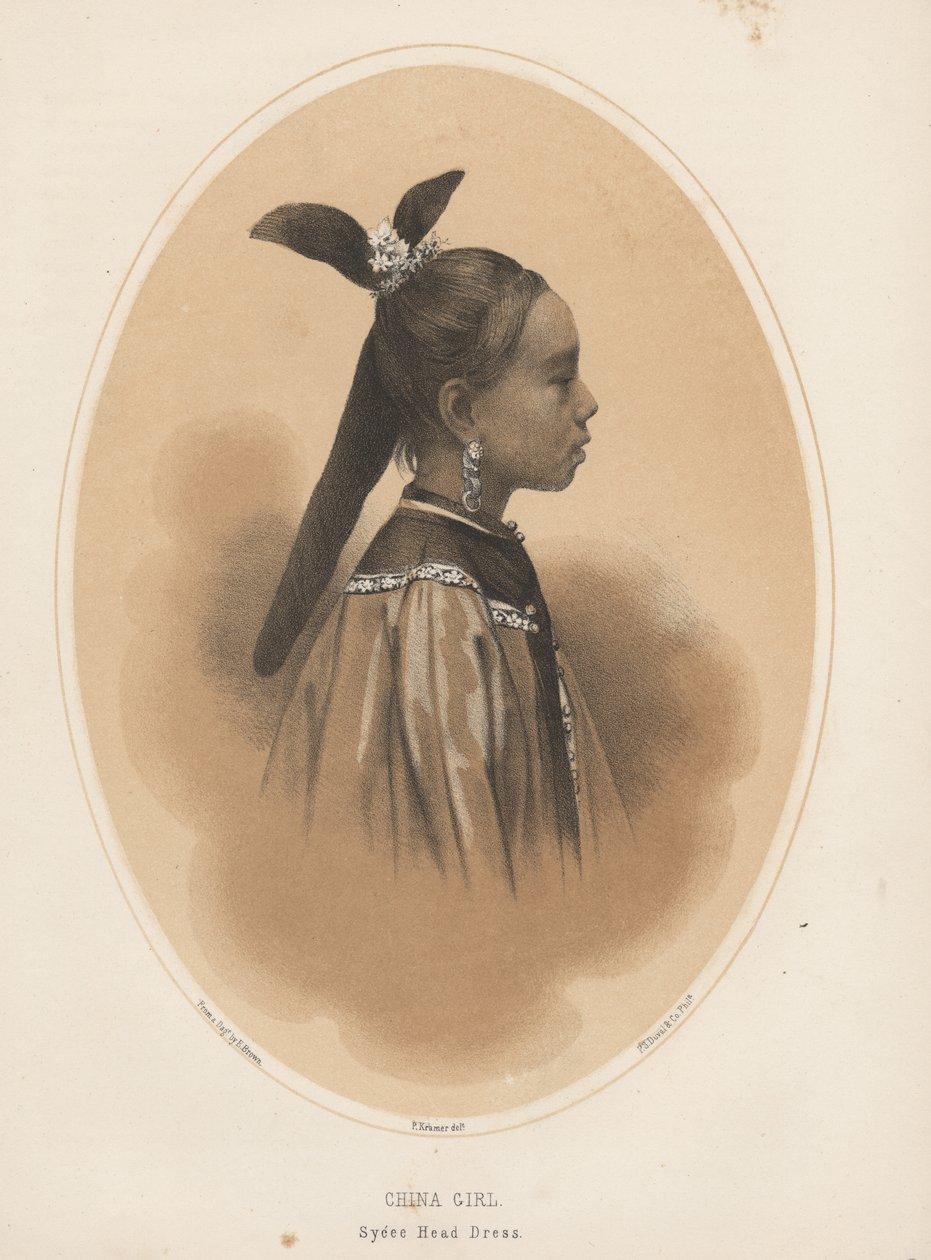 فتاة الصين ، فستان Sycee Head ، 1855 بواسطة إليفاليت براون