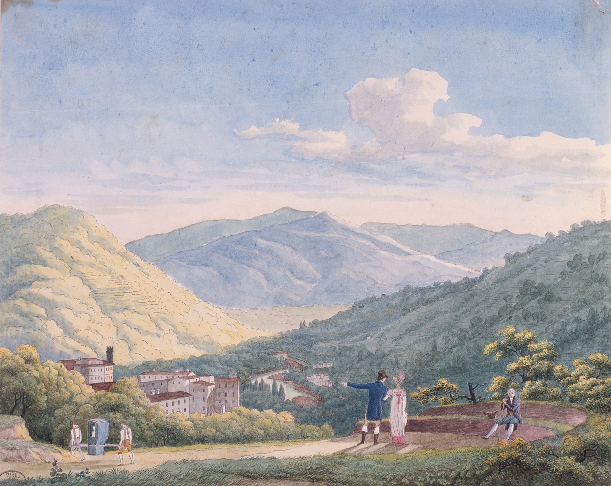 منظر لباني دي لوكا ، أكتوبر 1813 بواسطة إليسا بونابرت