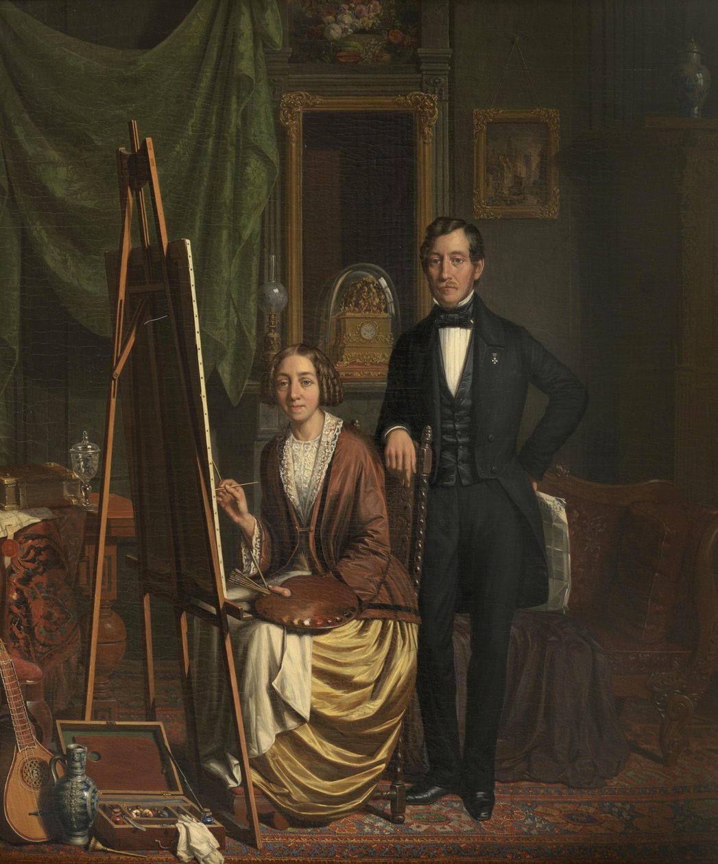 صورة شخصية (للزوجين) Kiers-Haanen من تأليف إليزابيث هانين (1845) بواسطة إليزابيث أليدا هانين