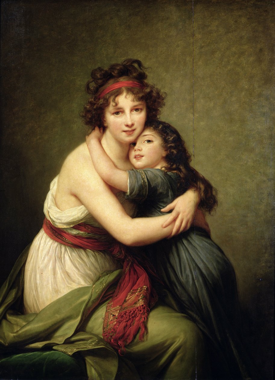 مدام فيجي ليبرون وابنتها جين لوسي لويز (1780-1819) 1789 بواسطة إليزابيث لويز فيجي ليبرون