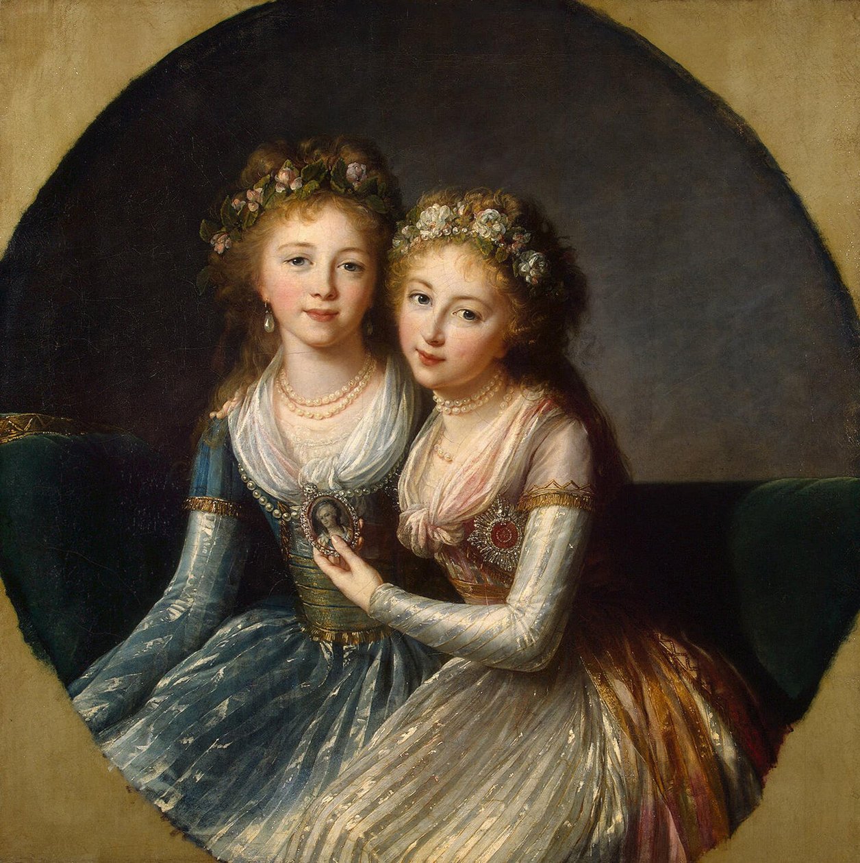 صورة لدوقة غراند ألكسندرا بافلوفنا وإلينا بافلوفنا من روسيا ، 1796 بواسطة إليزابيث لويز فيجي ليبرون