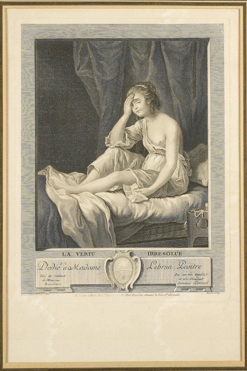 La Vertu Irresolue ، نقش لويس دينيل (1741-1786) (نقش) بواسطة إليزابيث لويز (بعد) فيجي ليبرون