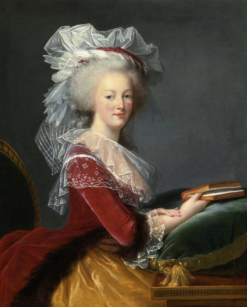 "" صور ماري أنطوانيت (ماري أنطوانيت) لورين هابسبورغ (1755-1793) ملكة فرنسا "" لوحة ماري لويز إليزابيث فيجي ليبرون (فيجي ليبرون) (1755-1842) مجموعة خاصة 1785 بواسطة إليزابيث لويز فيجي ليبرون