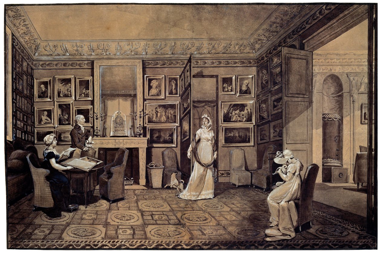 رسم في بيت باراتينسكي في ألتونا ، 1807. بواسطة إليزابيث لويز فيجي ليبرون