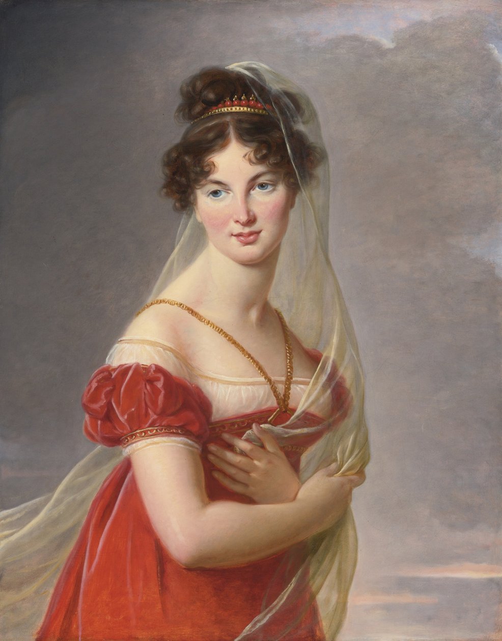 صورة لأجلاي أنجيليك غابرييل دي جرامون 1787-1842 ، زوجة الجنرال ألكسندر لفوفيتش ديفي بواسطة إليزابيث لويز فيجي ليبرون