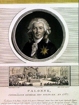 تشارلز الكسندر دي كالون (1734-1802) المراقب العام لأموال لويس السادس عشر (1754-93) التي نقشها تشارلز ليفاشيز (fl.1760-1820) وجمعية الأعيان ، بقلم جان دوبليسي بيرتاو بواسطة إليزابيث لويز بعد فيجي ليبرون