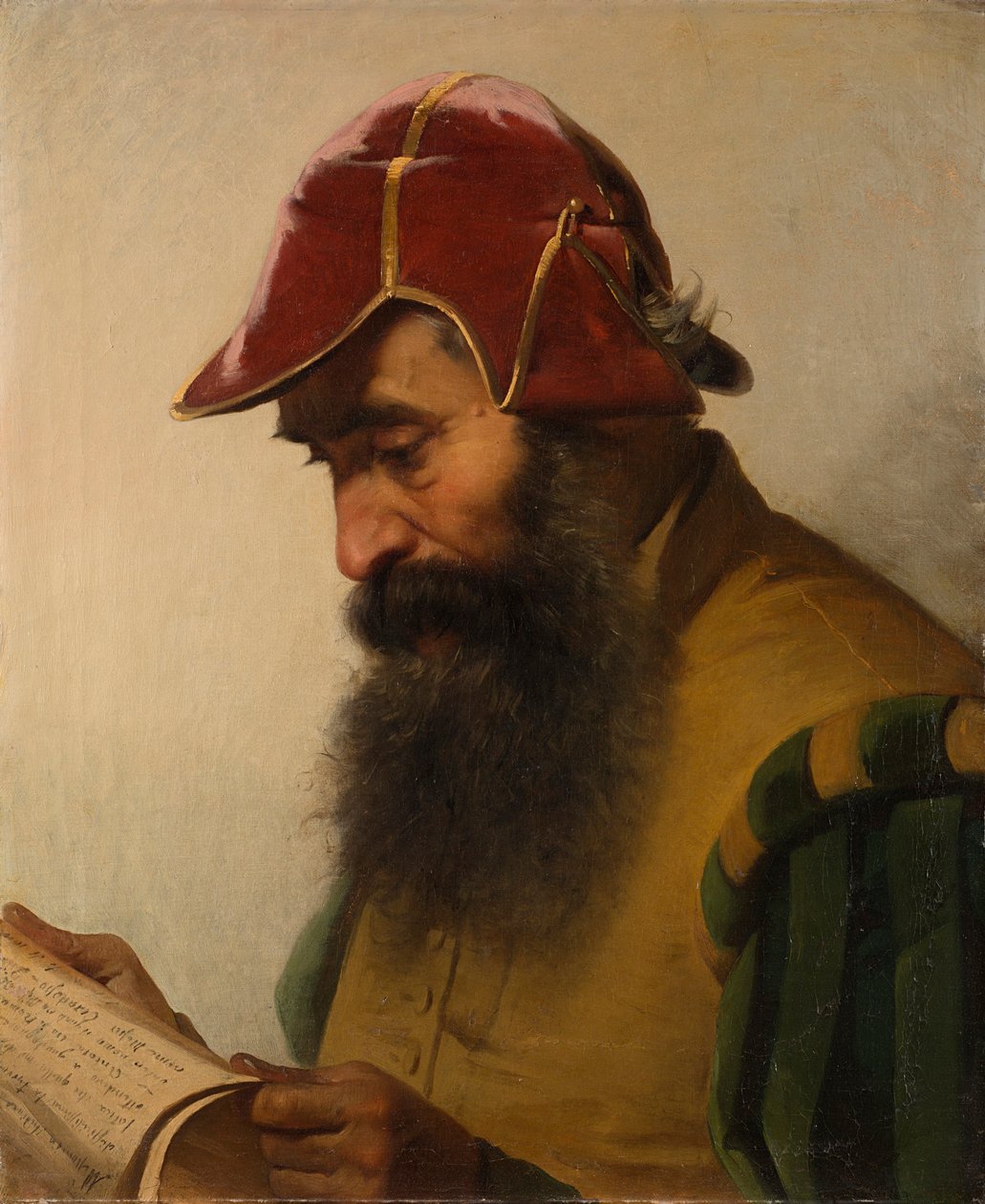 Benvenuto Cellini يقرأ مخطوطته. بواسطة إليسيو سالا