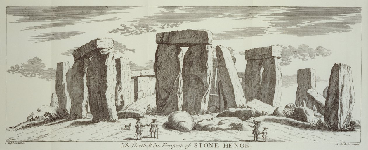 "احتمال الشمال الغربي من Stone Henge" ، 1725 بواسطة إليشا كيركال