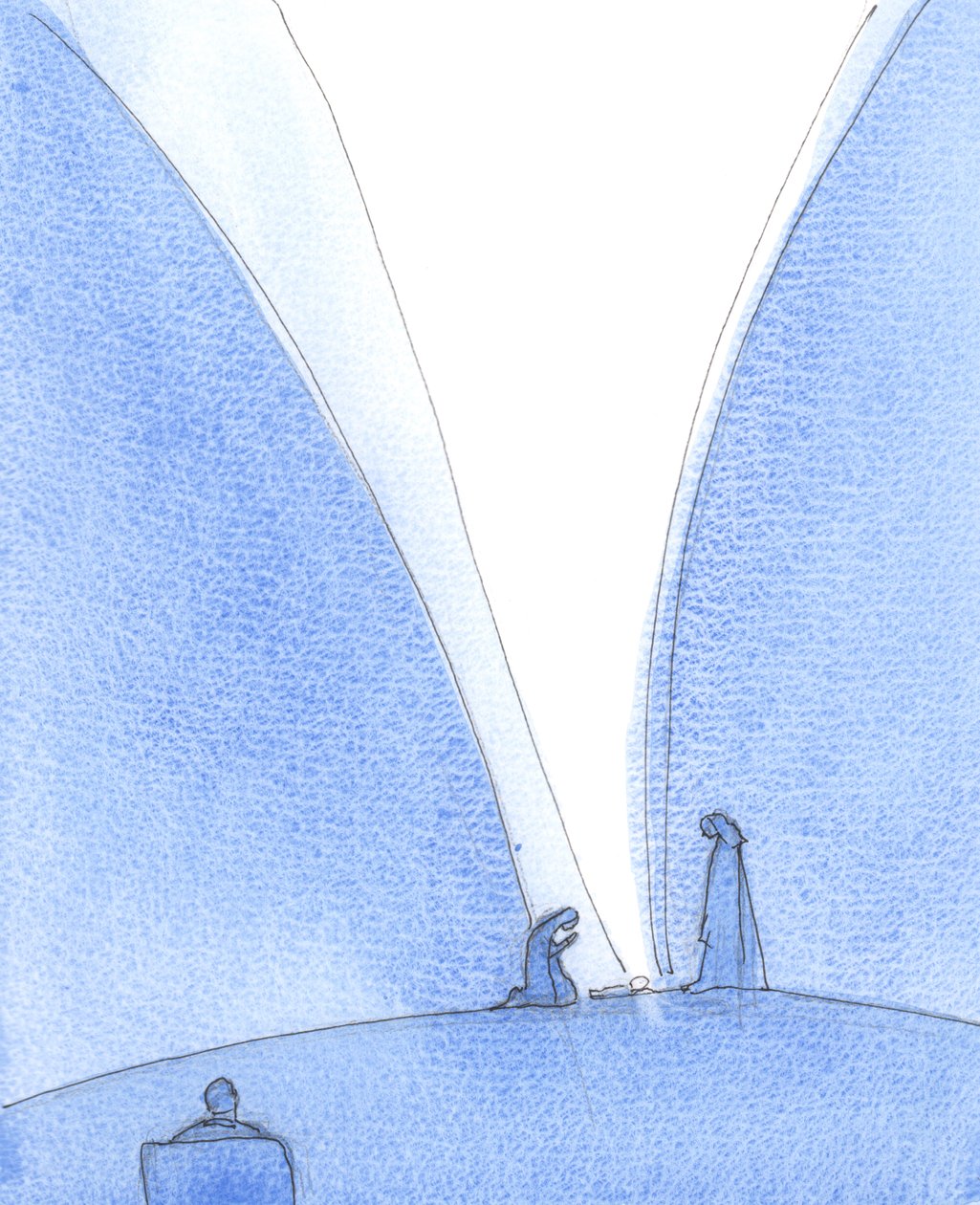 ولد الله الابن من مريم العذراء المباركة، 2005 (لوحة مائية على ورق) بواسطة إليزابيث وانج